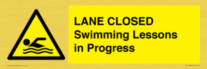 LANE CLOSED Swimming Lessons in Progress